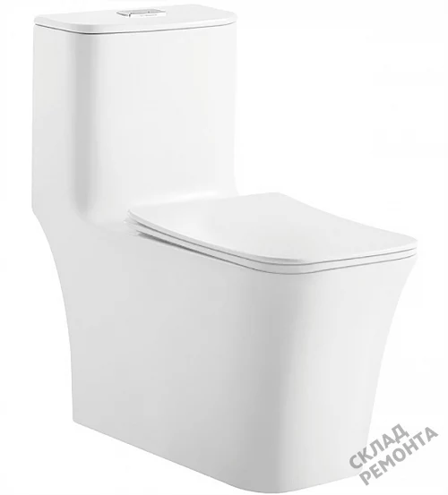 Фото Унитаз моноблок ODA Skiff-1109 безободковый купить в Бердске: цена, описание, фото. Интернет-магазин 1