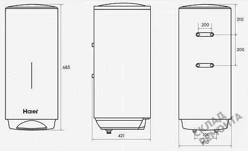 Фото Водонагреватель накопительный Haier ES50V-VH3, 50 л – купить в Бердске: цена, описание, фото. Интернет-магазин 5