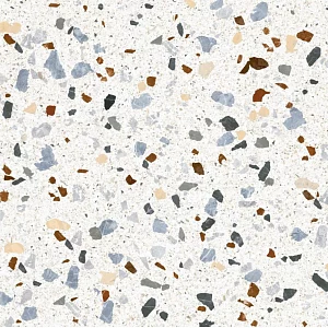 Керамогранит матовый Steppe Ceramics Chips White белый 600*600*9