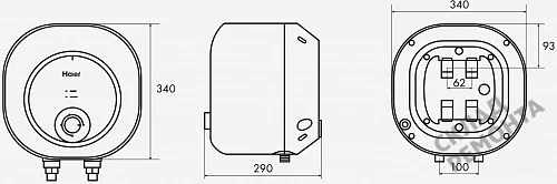 Фото Водонагреватель накопительный Haier ES10V-MQ1, 10 л – купить в Бердске: цена, описание, фото. Интернет-магазин 6
