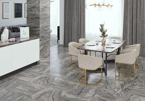 Фото Керамогранит лаппатированный Alma Ceramica Аркадия GFU04ARC70L серый 600*600*9 – купить в Бердске: цена, описание, фото. Интернет-магазин 2