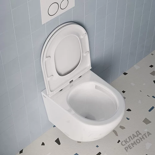 Фото Унитаз подвесной Iddis Blanco Q BLQNDSEI25 безободковый купить в Бердске: цена, описание, фото. Интернет-магазин 4