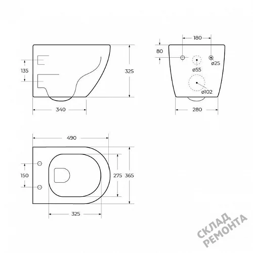 Фото Унитаз подвесной BelBagno Uno BB3105CHR/SC безободковый купить в Бердске: цена, описание, фото. Интернет-магазин 6