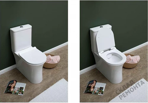 Фото Унитаз напольный Aquanet Roll-C 210764 безободковый купить в Бердске: цена, описание, фото. Интернет-магазин 2