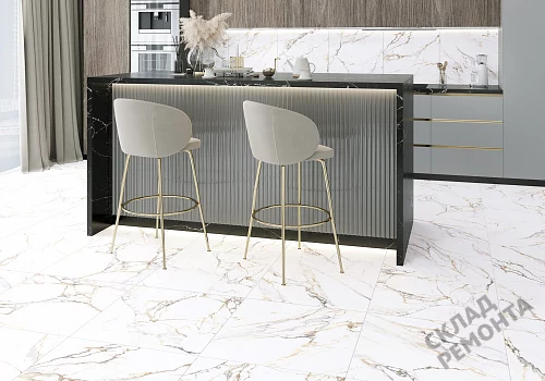 Фото Керамогранит матовый Alma Ceramica Тренди GFU04TRD04R белый 600*600*9 – купить в Бердске: цена, описание, фото. Интернет-магазин 2