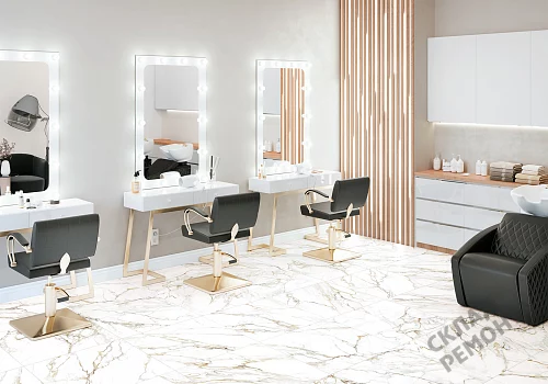 Фото Керамогранит матовый Alma Ceramica Тренди GFU04TRD04R белый 600*600*9 – купить в Бердске: цена, описание, фото. Интернет-магазин 3